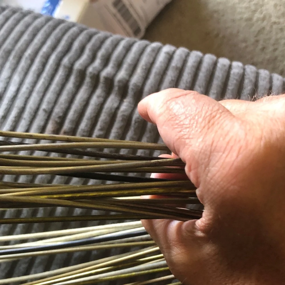 Vintage Brass Tone Wire Clothing Hangers - Set